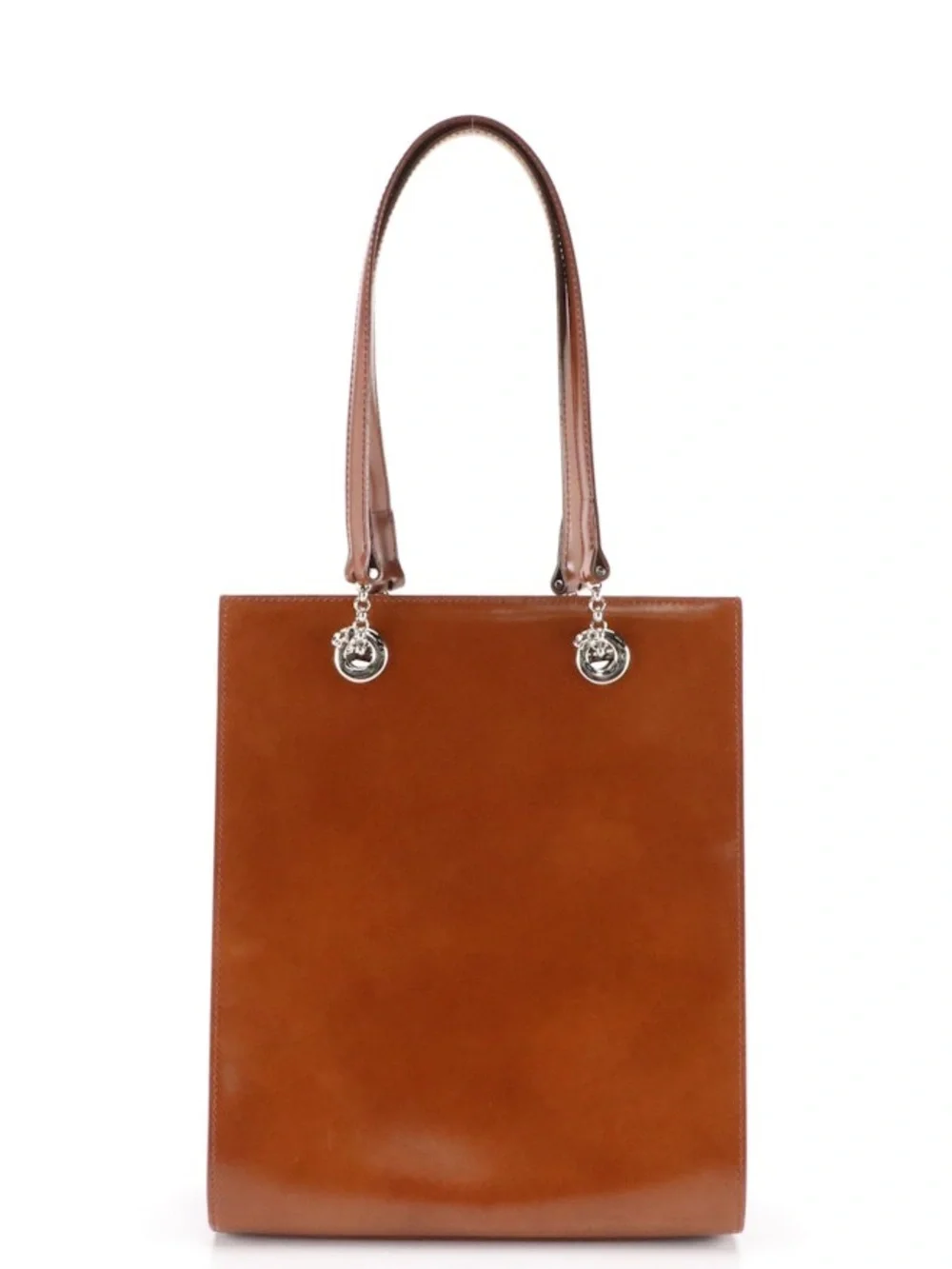 Cartier Panthere Classic Brown Leather Tote Shoulder Bag